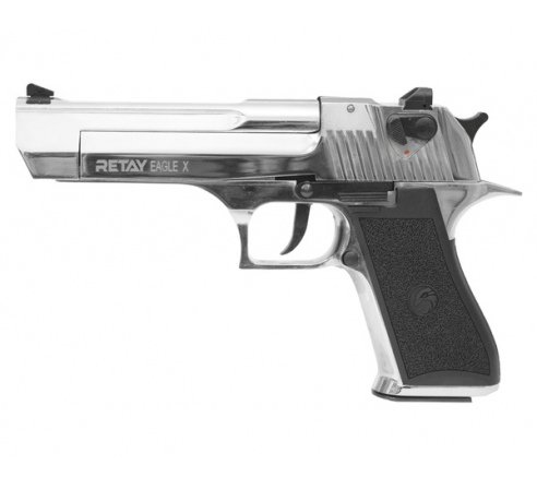 Пистолет охолощенный СХП  RETAY Eagle X (Desert Eagle) 9mm P.A.K, никель