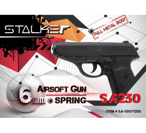 Пневматический пистолет спринговый Stalker SA230 (аналог SigSauer P230)