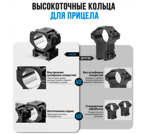Кольца DISCOVERYOPT 25мм на weaver низкие (7075) 