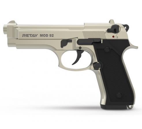 Пистолет охолощенный СХП RETAY MOD92 (Beretta) 9mm P.A.K, сатин