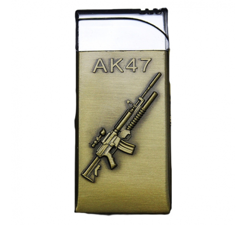Зажигалка АК-47 RealArm золотая