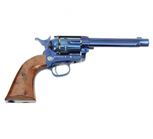 Пневматический револьвер Colt SAA 45 BB blued, кал. 4,5мм 