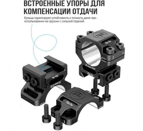 Кольца DISCOVERYOPT 25мм на weaver низкие (7075) 