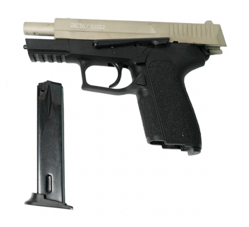 Пистолет охолощенный СХП RETAY S2022, (Sig Sauer), кал. 9mm. P.A.K, сатин