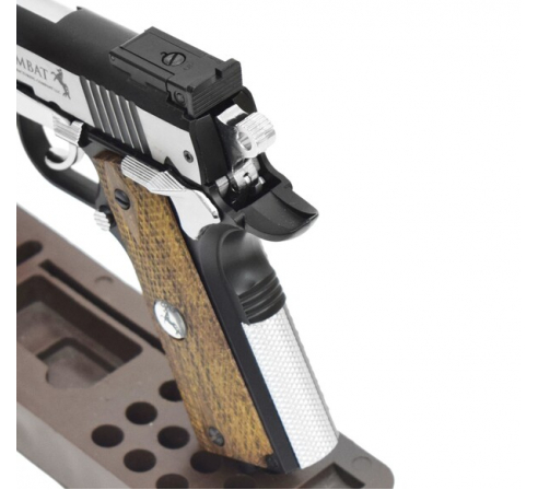 Пневматический пистолет Umarex Colt Special Combat никель с пласт. накладками под дерево 4,5 мм