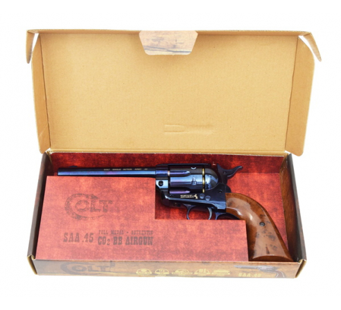 Пневматический револьвер Colt SAA 45 BB blued, кал. 4,5мм 