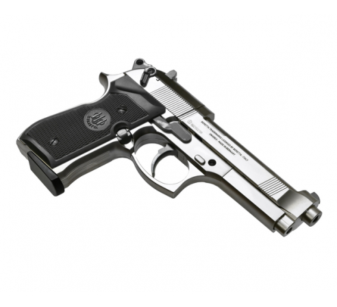 Пневматический пистолет Umarex Beretta 92 FS Никель с чёрн. накладками (аналог беретты 92)