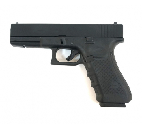 Страйкбольный пистолет  WE GLOCK-17 gen4, металл слайд, сменные накладки, WE-G001B-BK