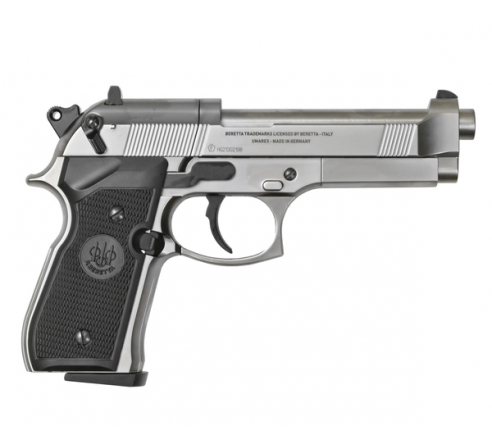 Пневматический пистолет Umarex Beretta 92 FS Никель с чёрн. накладками (аналог беретты 92)