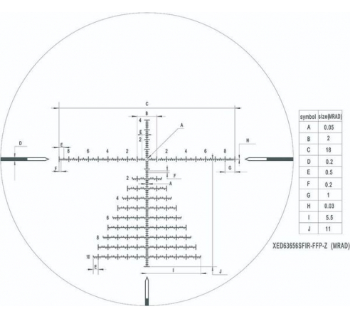 Оптический прицел DISCOVERY XED 6-36X56SFIR FFP-Z MRAD