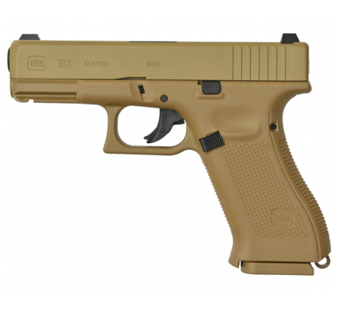 Пневматический пистолет Umarex Glock-19X  (метал,ВВ, Coyote-песок) 4,5 мм