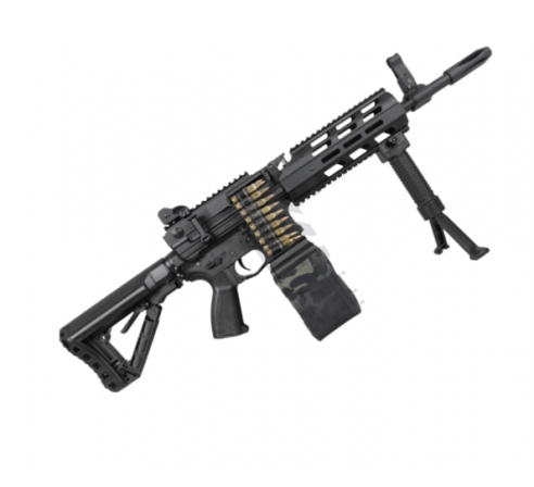 Страйкбольный автомат G&G CM16 LMG Stealth (130-140 m/s) EGC-16P-LMG-SNB-NCM