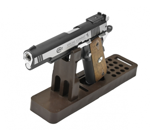 Пневматический пистолет Umarex Colt Special Combat никель с пласт. накладками под дерево 4,5 мм