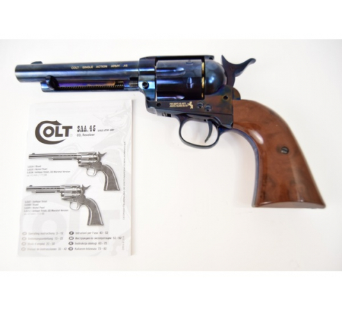Пневматический револьвер Colt SAA 45 BB blued, кал. 4,5мм 