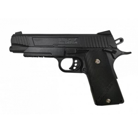 Пневматический пистолет спринговый Stalker SA1911M Spring (аналог Colt1911 Rail) 6мм