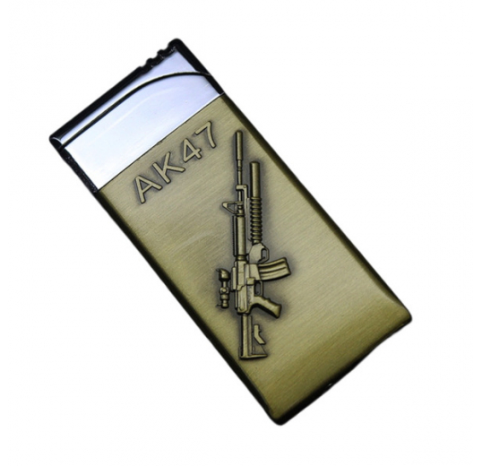 Зажигалка АК-47 RealArm золотая